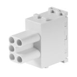 Signal module, 400 V, 16 A, Number of poles: 5, PUSH IN with actuator, Female, Required plug-in slots: 1