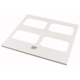 XSPTF0608 Top plate, F3A-flanges for WxD=600x800mm, IP55, grey
