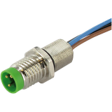 M8 male recept. A-cod. front PUR-wires 3x0.25 0.2m