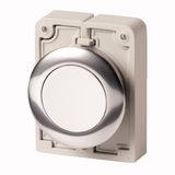 M30C-FDR-W Pushbutton, RMQ-Titan, Flat, maintained, White, Blank, Metal bezel