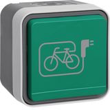WCD with bicycle charging symbol text field and housing, W.1, grey