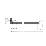 Actuator and Sensor Cable, PVC Connection Cable   PSWS3M-10/TEL