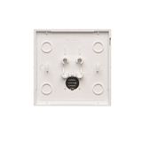 Double Keystone flat IT/telephone socket cover, (module), beige