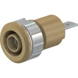 4 mm socket, flat plug connection, mounting Ø 12.2 mm, CAT III, brown, 23.3070-27
