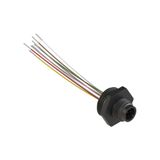 M12 plastic male wired connector, 8 poles, for M20 threads