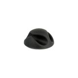Self-adhesive cable holder UKSO-2, 2xØ7mm, color: black