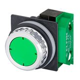 Push-button with guard, green, N.O.