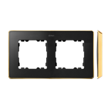 Double frame, Graphite, gold base