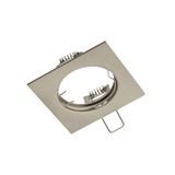 Spot luminaire housing PORTO, IP20, square, stainless steel