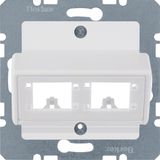 Central plate f. Reichle&DeMassari single module, com-tech, p.white ma