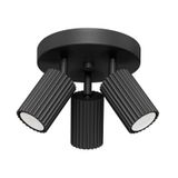 STYLISH BLACK CARBON CEILING LAMP ADJUSTABLE SPOTLIGHTS ON A 3XGU10 ROSEC
