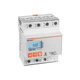 Energy meter, three-phase with neutral, non expandable, 80A direct connection, 4U, 2 programmable static outputs, multi-measurements