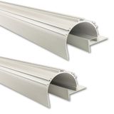 Ceiling aluminum profile AJ for plasterboard 101x68mm white clear diffusion. 1 m