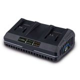 Twin Charger SDBC4.5A | For 2.0Ah & 4.0Ah Battery | LED Display | Wall Mount