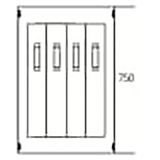 AG179 Cover, Field width: 2, Rows: 0, 750 mm x 500 mm x 26.5 mm, IP2XC