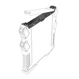 Front element, OMNIMATE Housing - series CH20M  black, Front element, including preperation for flip cover, Width: 12.5 mm