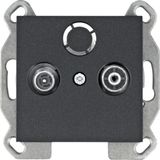 TV+FM ''passage/terminal'' socket - black