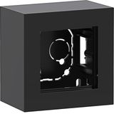 Enclosure, single, high design, surface-mount, A.8, night black glossy