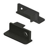 End cap for VE with hole, black, 1pc