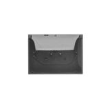 Double compact socket outlet with earthing IP44 version and shutters - transparent flap, 16A, Screw, black matt