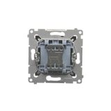 Three position (1-0-2) blind control double switch, 10A, cream white/electro white