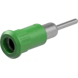 4 mm socket, round plug connection, mounting Ø 8.2 mm, green, 64.3011-25