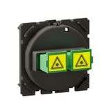 FIBER OPTIC SOCKET SC/APC SIMPLEX WITH SHUTTER SET OF 2