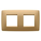 ONE INTERNATIONAL PLATE - IN PAINTED TECHNOPOLYMER - 2+2 MODULES HORIZONTAL - GOLD - CHORUSMART