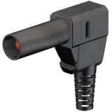 4 mm plug, solder connection, CAT II, black, 22.2668-21