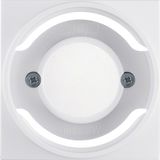 Centre plate for pilot lamp E14, S.1/B.3/B.7, p. white glossy