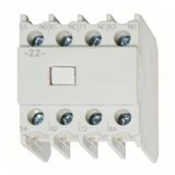 Auxiliary contact front 2NO+2NC, 3A  for LA3116-LA3316