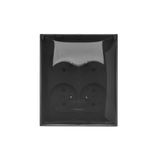 Quadruple socket outlet with earthing - and shutters - IP44 version - transparent flap, 16A, quick connection, black matt