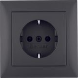 SCHUKO soc. out. cover plate, S.1, ant., matt