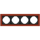 FOUR-GANG FRAME INTENSE ORANGE/GRAY