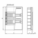 Flush-mounted distribution board SRp-3x12/B (36) (N+PE)