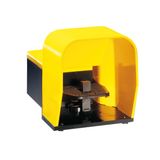 Foot switch, K series, one pedal, with pedal actuator block, plastic-body, open. Contacts 1NO+1NC snap action