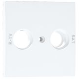 C.PLATE F/R TV-SAT SOCK MULTIBR 2 OUTP WHITE