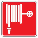 Fire sign - Al - Dimensions: 250x250 mm