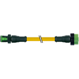 MQ12 male 0° / MQ12 female 0° A-cod. PVC 4x0.34 ye UL/CSA 1.5m