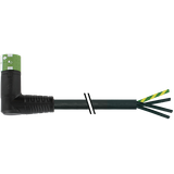 MQ15 female 90° with cable 600V AC type 3 PUR 4x2.5 bk UL/CSA+drag ch.