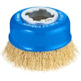 X-LOCK Cup brushes Crimped 75mm Brass coated 0.3mm