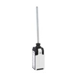 Limit switch, K series, wobble stick, omnidirectional, 1 bottom cable entry. Dimensions to EN 50047, plastic body, contacts 2NO+1NC slow action. Flexible rod