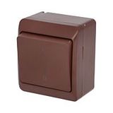 GALATEA Switch no. 2 10A 230V on plaster IP44 brown