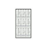 Meter box insert 3-rows, 9 meter boards / 27 Modul heights