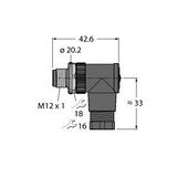 Field-Wireable Connector Male Connector M12 × 1, Angled   BS8281-0