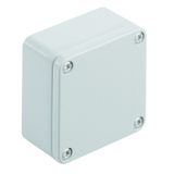 Klippon K (aluminium empty enclosure), Empty enclosure, Aluminium enclosure, Height: 64 mm, Width: 58 mm, Depth: 34 mm, Material: Aluminium AlSi12, Powder-coated, textured, Silver grey
