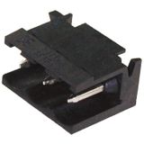 PCB plug-in connector, male header, open side, THT/THR solder connection, 5.08 mm, Number of poles: 3, 90°, Solder pin length (l): 1.5 mm, tinned, black, Tape