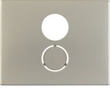 Centre plate for loudspeaker soc. out., K.5, stainless steel, metal ma