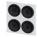 ALPHA 1250 DIN flange plate with 4 x rubber sleeve 8HC6900 IP55