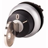 M22-WRS-MS5-A1 Key-operated actuator, maintained, 2 positions, MS5, Key withdrawable: 0, Bezel: titanium